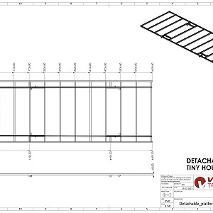 ESTRUCTURA METALICA SUPERIOR DE UN REMOLQUE DE COCHE Y 4 PATAS